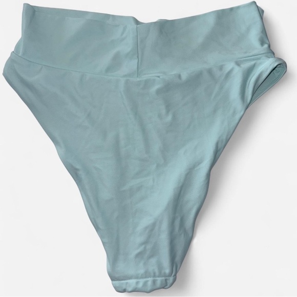 Women's High-Waisted Swim Bottom - Light Blue - Picture 2 of 4